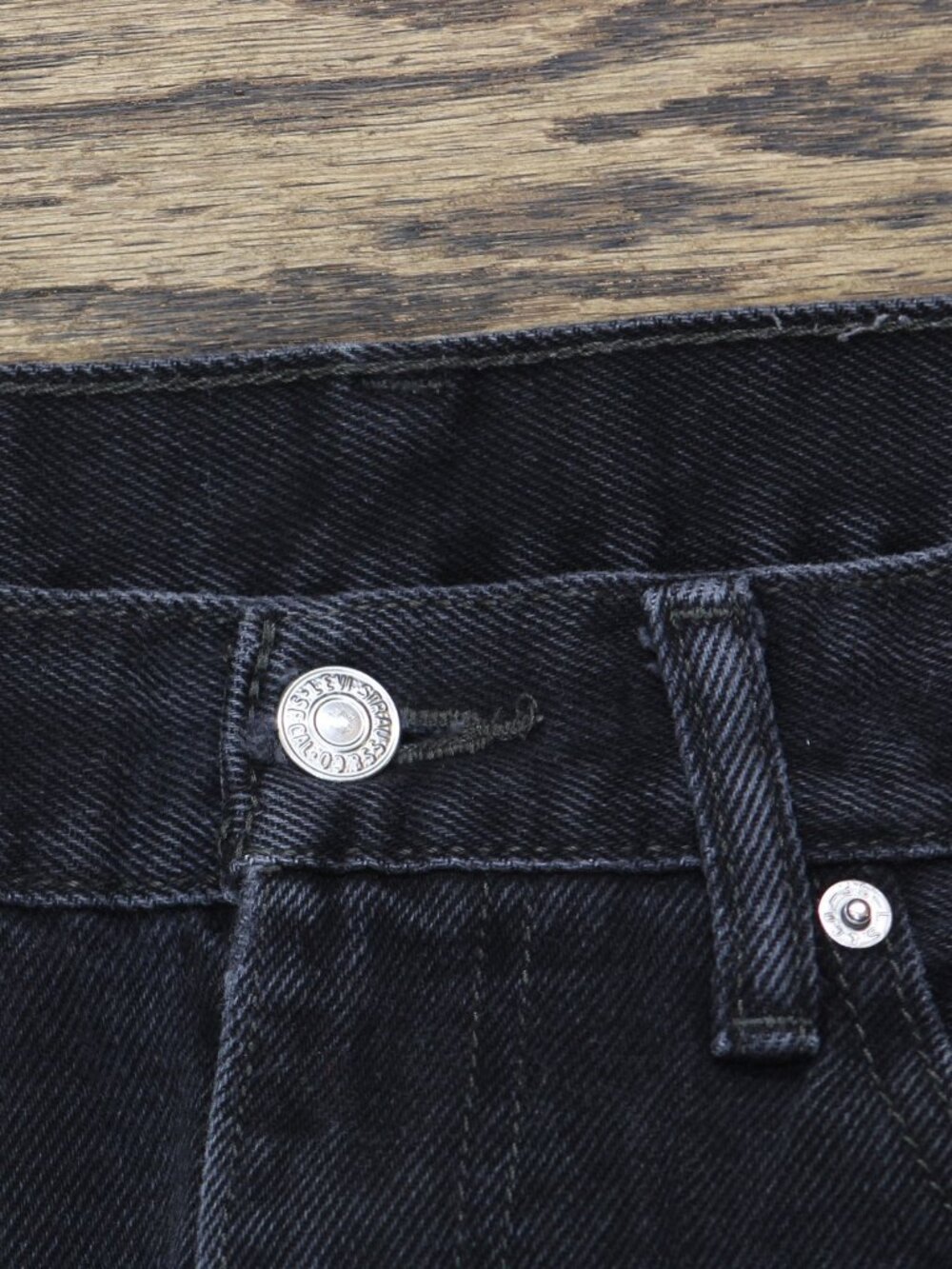 Levi'S Black Levi S Distressed Upcycle Straight Leg 505 Jeans Wash - Picture 5 of 8